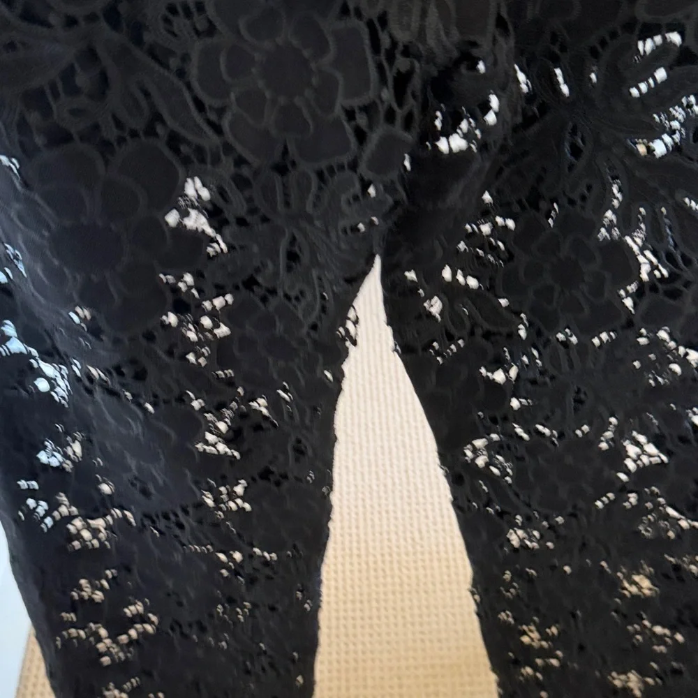 The Noli Shop Black Lace Floral Pants size 30 - Picture 8 of 16